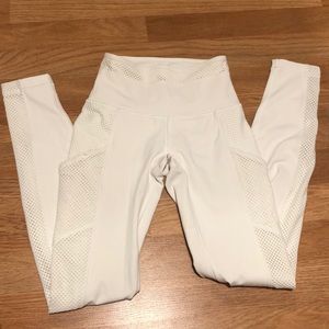 Lulu lemon all white leggings with pockets